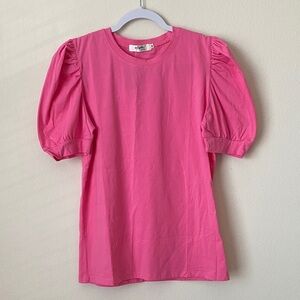Pink Puff Sleeve Top
